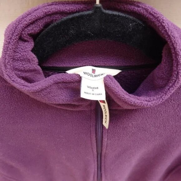 Woolrich Andes Full Zip Fleece Jacket - Dark Wineberry - Picture 3 of 5